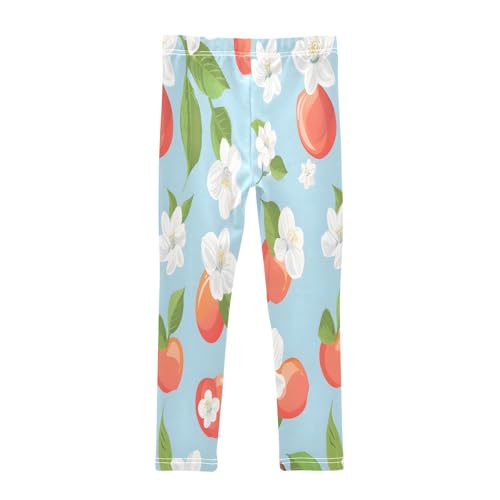 Bolaz Toddler Girls Leggings Printed Yoga Pants Leggings Cherry and White Flower for Kids2