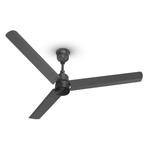 Image of Polycab Wizzy Plus 1200mm 5-Star BLDC, Remote Ceiling fan for Living Room| 55% Energy Saving, High Air Delivery | 3+1 yr Warranty【Matt Black】