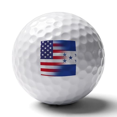 U.S. Honduras Flag Print Golf Balls for Men Women Practice Training Golf Balls for Indoor Outdoor Use