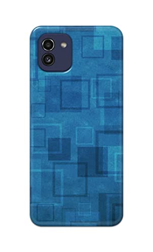 Image of Printed Hard Back Cover Case for Samsung Galaxy A03 Back Cover (Plain Azure Blue) -702