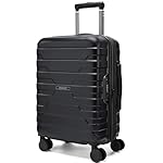 BAGSMART Carry On Luggage 22x14x9 Airline Approved with Spinner Wheels,Lightweight 20 Inch Luggage with TSA Lock,Expandable Hard Shell Carry On Suitcases for Men Women,Black