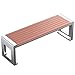 FNXBDPA Struttura in Acciaio Inossidabile, panchina da Parco, panchina Doppia da Esterno, per piazze, parchi e Aree residenziali(150X40X42cm) immagine