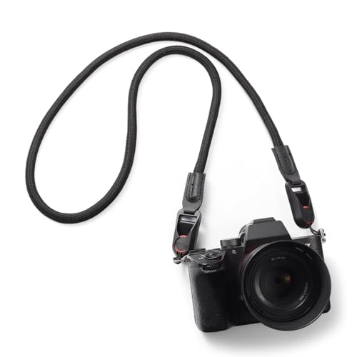 COYUN 1 pcs Correa de Cámara, Correa para Cámara de Nailon, Correa para el Hombro Antideslizante para Cámara, Correa de Cámara Ajustable, Correa Cuello de Cámara, Correa de Videocámara Hombro, Negro