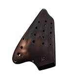 Okarina Drei-Röhren-Okarina im Retro-Stil geräucherte Alt-Wechselstrom-Doppelröhre spielender Okarina-Musikinstrumentenladen