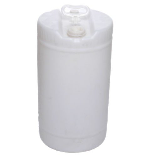 Air Sea Containers - 15 Gallon Drum Closed-Head UN Rated Poly Drum with Screw Cap - for Industrial, Commercial & Overseas Use - Natural Plastic Drum