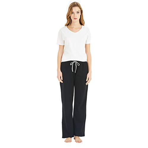 Image of U2SKIIN 2 Pack Pajama Pants for Women Soft, Cotton Comfortable Womens Lounge Lightweight Sleep Pj Bottoms