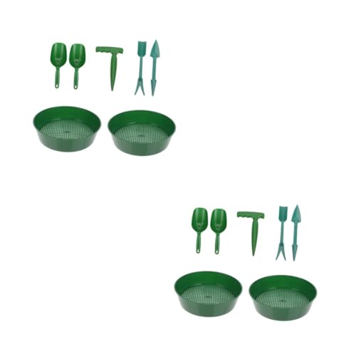 BESPORTBLE 1ensemble Outils De Jardinage De Tamis Et Pelles pour Cultivation Pratique pour Séparer Sol Et Débris Kit Complet De Jardinage avec Outil De Transplantation Et Puncher à Terre
