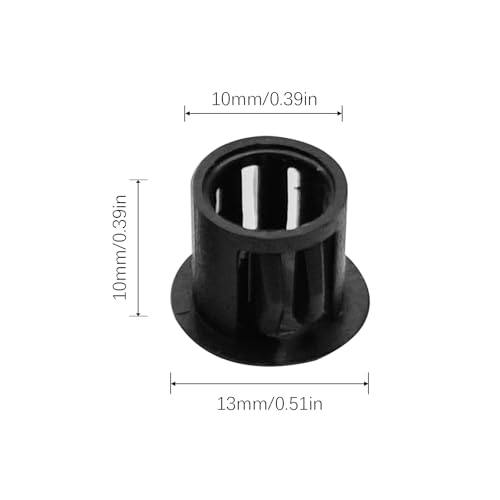Image of 100 Pieces Plastic Hole Plugs, Black Panel Knockout Locking Plugs, Flush Panel Keyhole Plugs, Screw Covers for Furniture Cabinets Recessed End Caps(10mm)