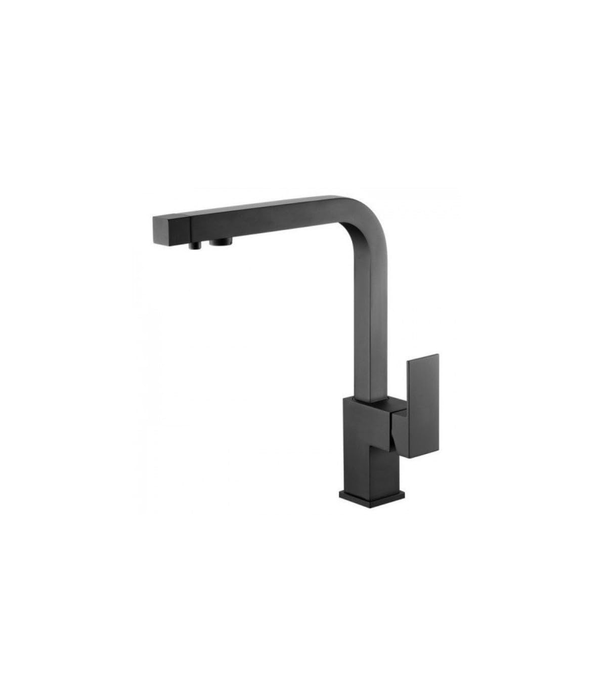 IMEX Grifo Cocina de Dos Vías - CAPRI Grifo Monomando para Ósmosis con Selector Giratorio, Cartucho Cerámico Ø35mm, Diseño Moderno y Funcional (NEGRO MATE)