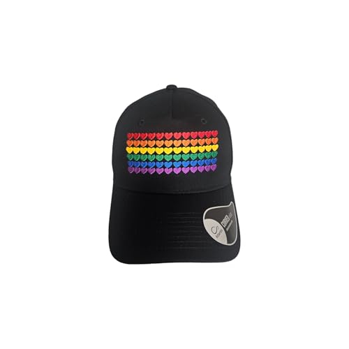 Mützenfritze Basecap Rainbowhearts, gebogener Schirm, schmale Cap, ideal für CSD, Pride, Gay