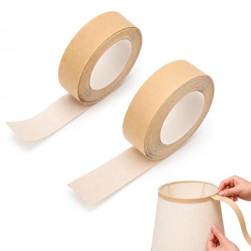 Gadpiparty Lampshade Edging Strip Self Adhesive Cloth Tape for Lamp Cover Repair and DIY Lamp Shade Wrapping Accessory for Home Lighting