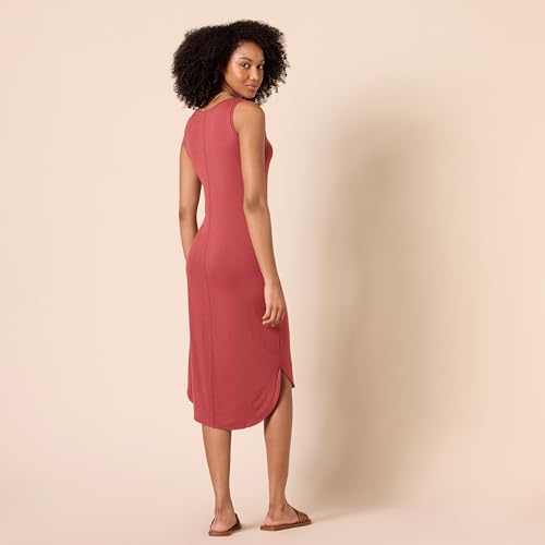 Image of Amazon Essentials Women's Jersey Regular-Fit Sleeveless V-Neck Midi Dress (Previously Daily Ritual)