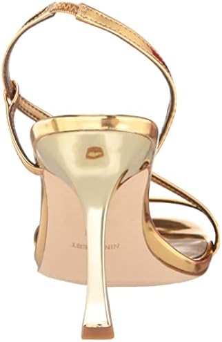 NINE WEST Women's ISAW3 Heeled Sandal, Bronze, 7.5 | Image 2