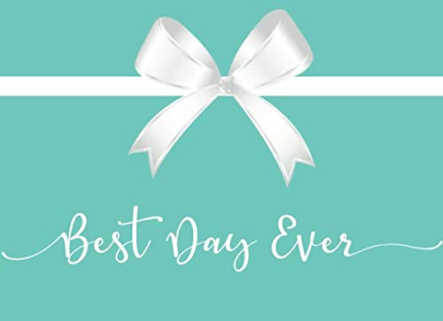 Best Day Ever: Wedding, Shower, Engagement Party Guestbook — Teal Blue White Bow