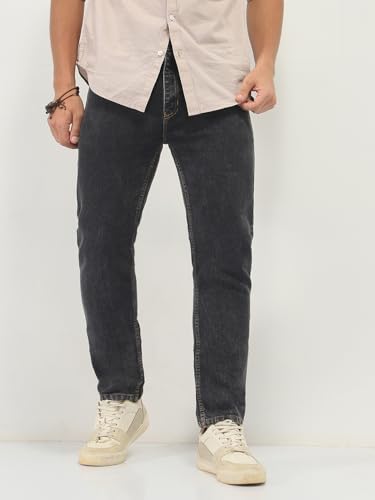 Image of Urbano Fashion Men's Slim Fit Washed Denim Jeans Stretchable