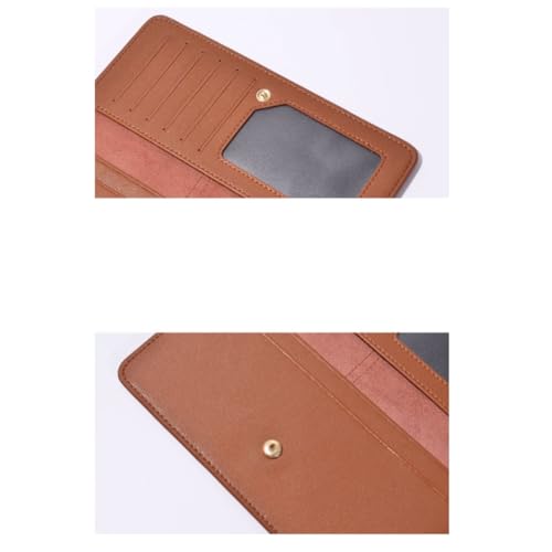 Women's Handbags Evening Bags Coin Purses Business Wallets Genuine Leather Card Cases Money Clips (Size : Brown)4