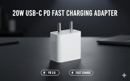 Image of YISHU 20W PD Fast Charger Combo with Type-C to Port-Speed Cable Compatible for 12 13 14 Series | Original Charging Speed (White)