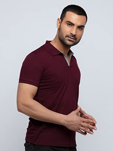 Image of Status Quo Men's Polo T-Shirt | Rich Cotton Blend | Slim Fit | All Day Comfort | Contrast Inner Placket | Polo Collar