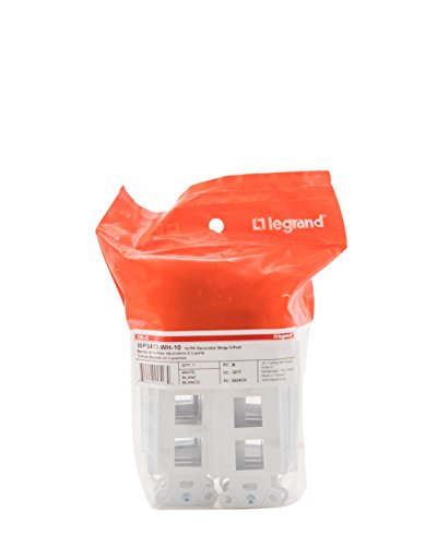 On-Q Wp3413Wh10 High Impact Flame Retardant Plastic 3-Port Decorator Outlet Strap, White, 10 Count #TOP2