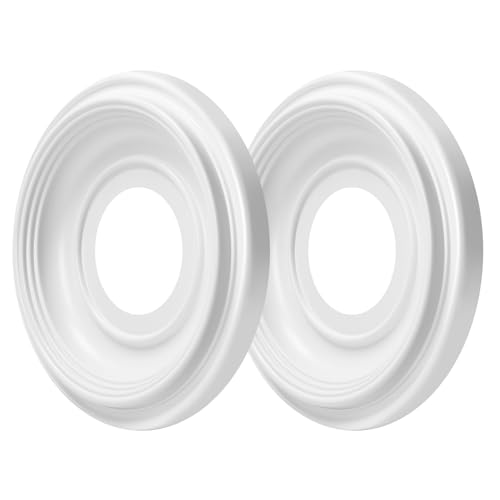 Art3d Non-Phthalate PVC Ceiling Medallion, Ceiling Light Cover Plate, Hole