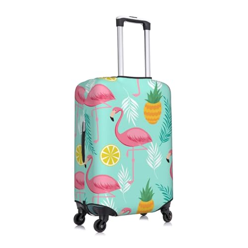 Flamingo Print Suitcase Cover Luggage Protector Washable Elastic Fashionable Travel Gear Cover3