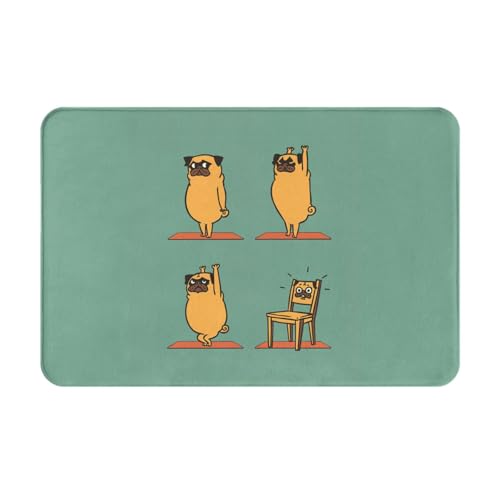 Pug Yoga Chair Pose pOK̈֎q̃|[Y O}bg փ}bg O O~ lGʗp h_j 􂦂 ӂӂ픧G ~߃zbgJ[ybg  v[g 40×60cm