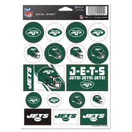Autocollants en vinyle New York Jets 12,7x17,8 cm pour les fans de NFL