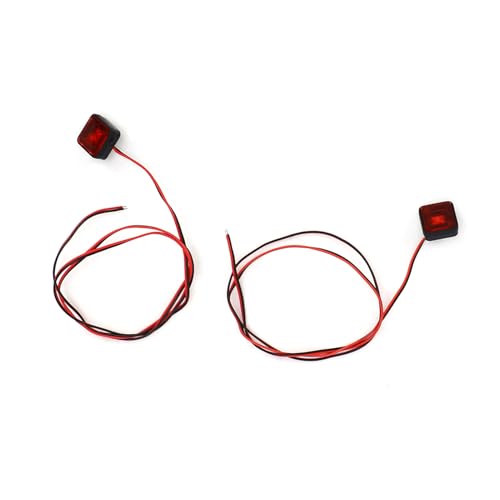 Dilwe Kit de Luces LED para Coche RC, Miniluces Marcadoras de 8mm con Tubo Termorretráctil para Actualización de Coches y Camiones con Control Remoto a Escala 1/10 1/12 (rojo)