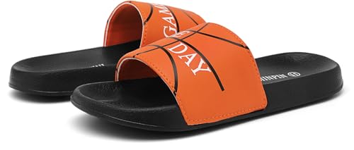 Image of INMINPIN Kids Boys Girls Ball Sprots Slides Sandals Ultra Comfortable Beach Pool Shower Shoes House Slide Indoor Outdoor for Sports Fan