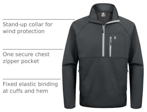Image of Little Donkey Andy Men's Golf Pullover Windbreaker Quarter Zip Golf Jacket