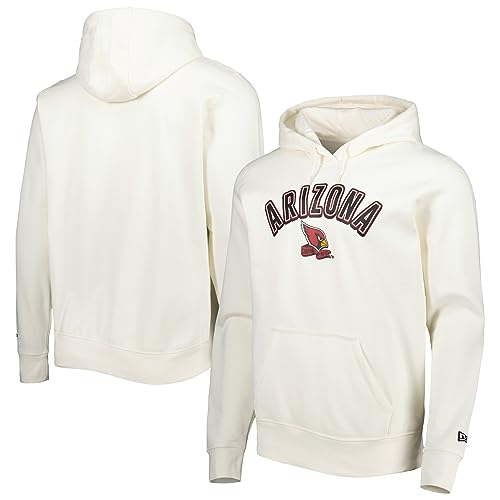 New Era Men's Cream Arizona Cardinals Sideline Chrome Pullover Hoodie