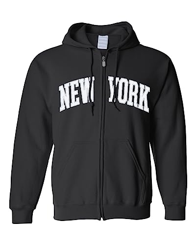 New York Patch Zipper Hood