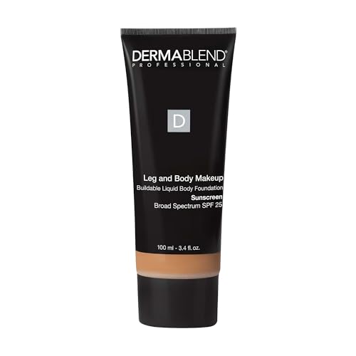 Dermablend Leg and Body Makeup Liquid Foundation with SPF 25 for Medium Coverage & All-Day Hydration, 40n Medium Natural, 3.4 Fl. Oz.