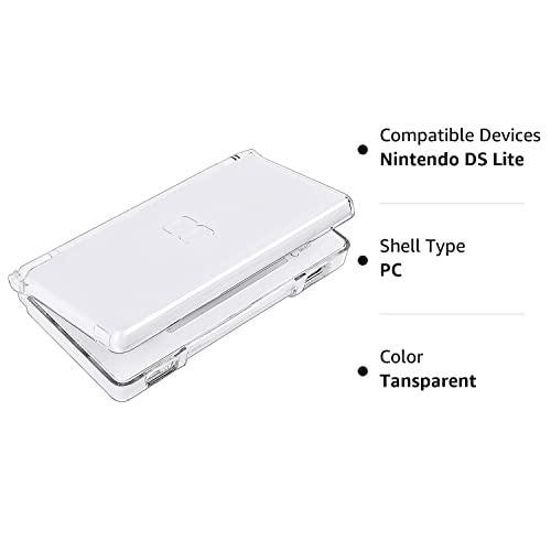 Image of Protector Case Compatible with Nintendo DS Series Ultra Clear Crystal Transparent Hard Shell Protective Cover Skin for NDS Series (for NDSLite)
