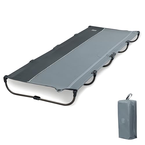Camping Bed for Adults, Folding Camp Bed Single Lightweight Compact Portable, Easy Set up Sleeping Cot with Carry Bag for Outdoor Travel Camping Office