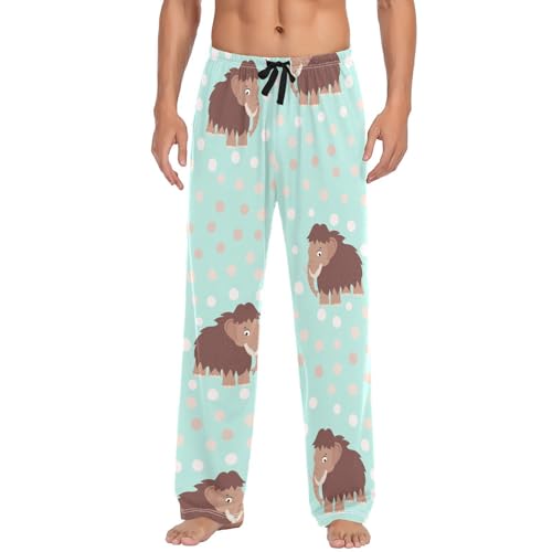 Cute Mammoth Mens Pajama Pants Mens Pj Pants Comfy Cotton Pj Long Pant for Men with Pockets Size S-XXL2