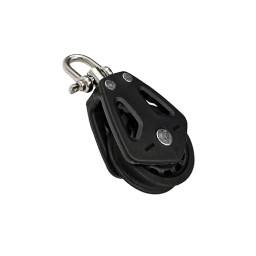Poulie de voilier en nylon noir poulie pivotante et poulie de levage simple