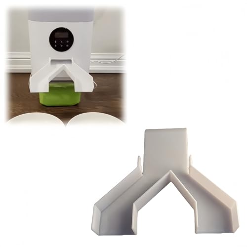 Compatible with Petlibro Automatic Feeder Double Bowl Dispenser, Asymmetrical Cat Food Dispenser Attachment, Even Meal Distribution Accessory