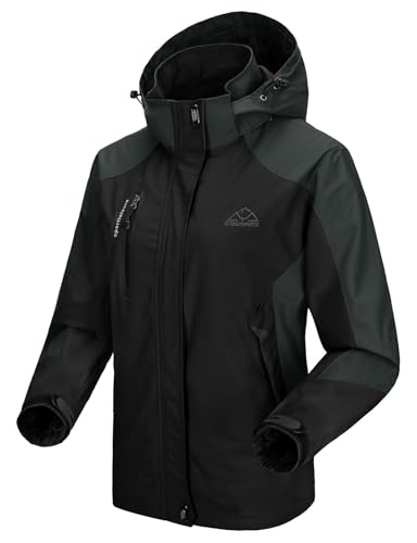 donhobo Damen Outdoorjacke Wasserabweisend Atmungsaktiv Winddicht...