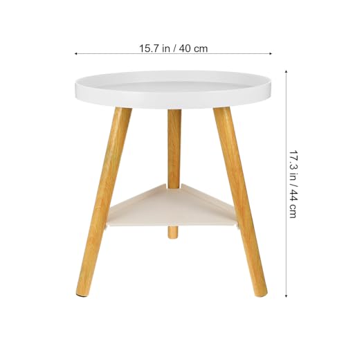 Table d'appoint en bois de pin blanc de qualité supérieure avec surface lisse