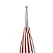 California Umbrella 8.5' Rd. Pagoda Style Patio Umbrella, White Pole, Red/Natural