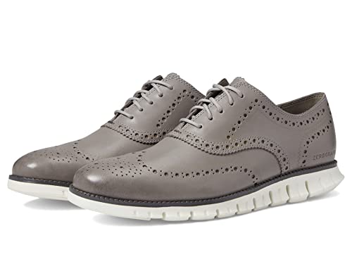 Image of Cole Haan Men's Zerogrand Wingtip Oxford, Ironstone Egret, 13.5 US