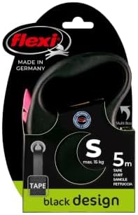 Flexi Black Design Tape Pink Small 5m Retractable Dog Leash/Lead for Dogs up to 15kgs/33lbs image 5