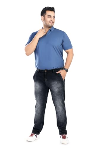 Image of Pluss Tribe - Plus Size Jeans for Men - Denim Jeans - Ideal for Casual, Office Available Sizes : 40 to 52
