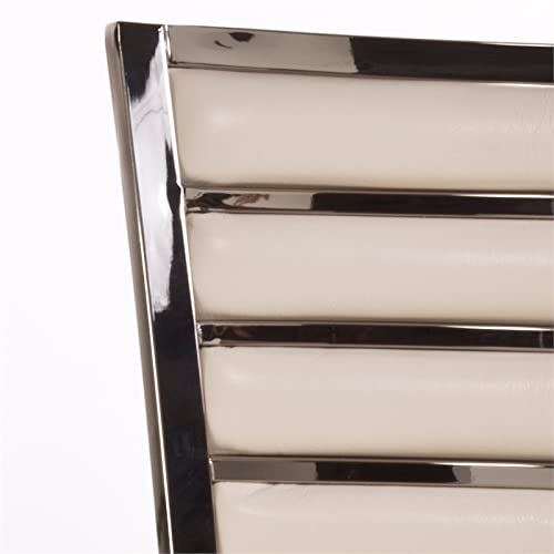 Hillsdale, Rouen Metal Counter Height Swivel Stool With Upholstered Back, Shiny Nickel #TOP3