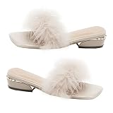 Holibanna Sandalias De Verano Para Mujer, Sandalias De Lana Con Tacón Grueso, Ideales Para Playa. Disponibles En Talla 41, Equivalente a 8.5 y 6 Reino Unido.