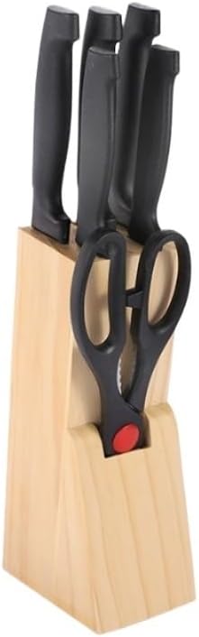 Pine Wood Rack Multi Functional Kitchenware with Multiple Slots for Storing Knives Holders