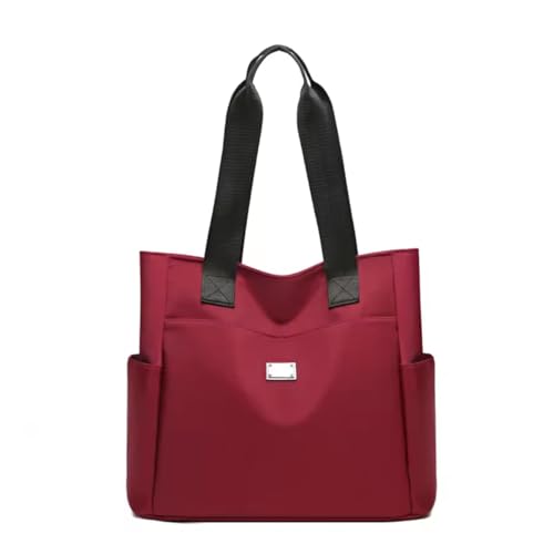 Bolsa Feminina Ombro Tactel Espaçosa Trabalho Academia Elegante Casual Nylon marca ALWY (Vermelho)
