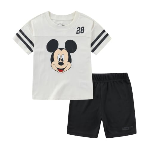 Disney Mickey Mouse Boys Short Sleeve T-Shirt and Mesh Short Set for Toddler and Big Kids