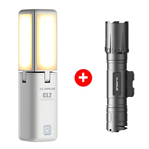 Klarus Cl2 10400Mah Super Large Capacity Camping Lights, Freefolding Rechargeable Led Camping Lantern And Klarus Gl4 3300 Lumens Usb C Rechargeable Tactical Light, Rail Mounted Compact Rifle Light #TOP20